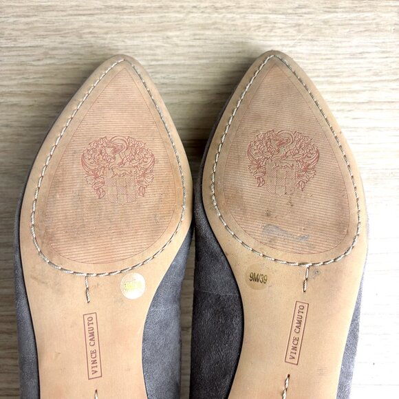 Vince Camuto greige suede lace-up flats - size 9M - Picture 11 of 11